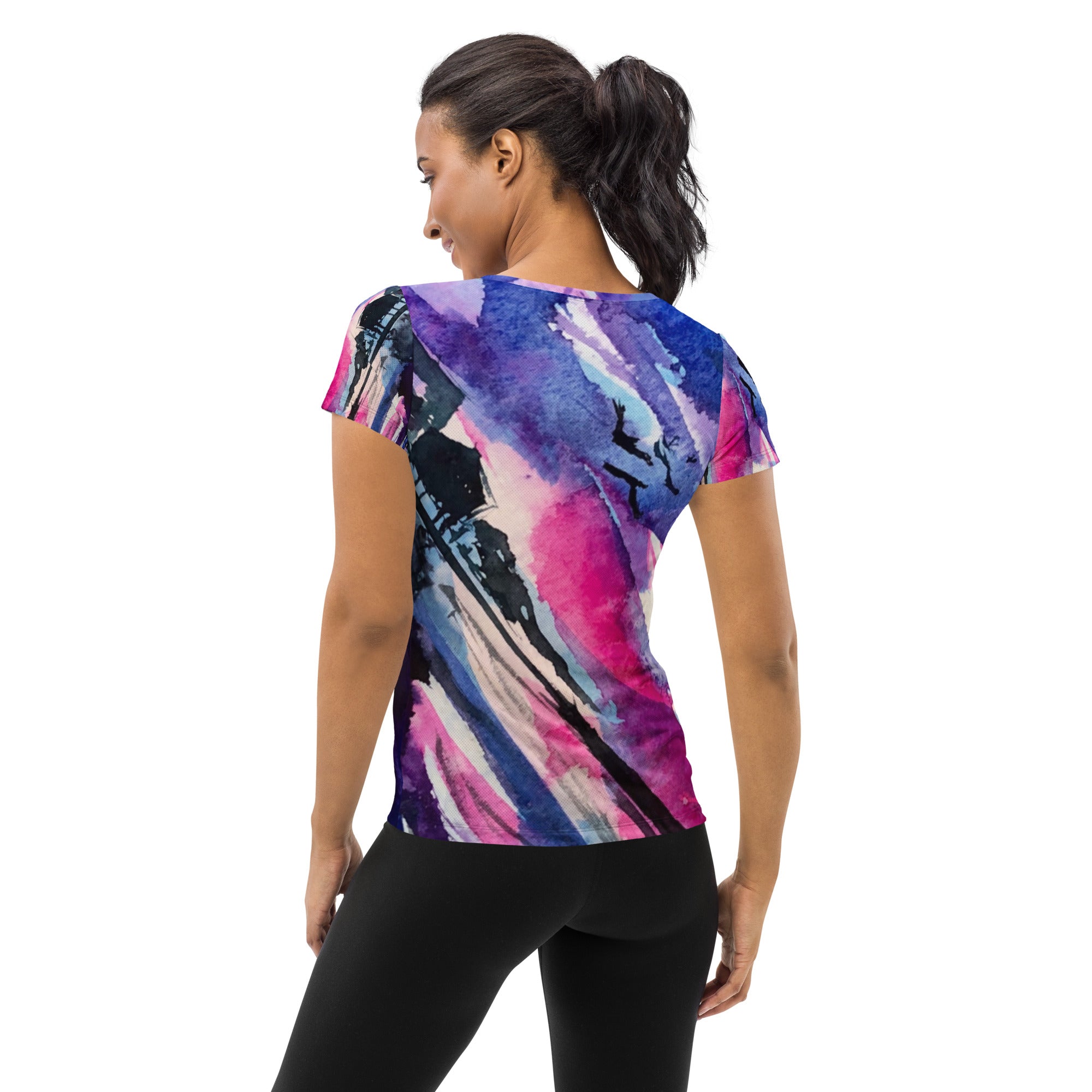 Women's Athletic T-shirt - Newport Sunset