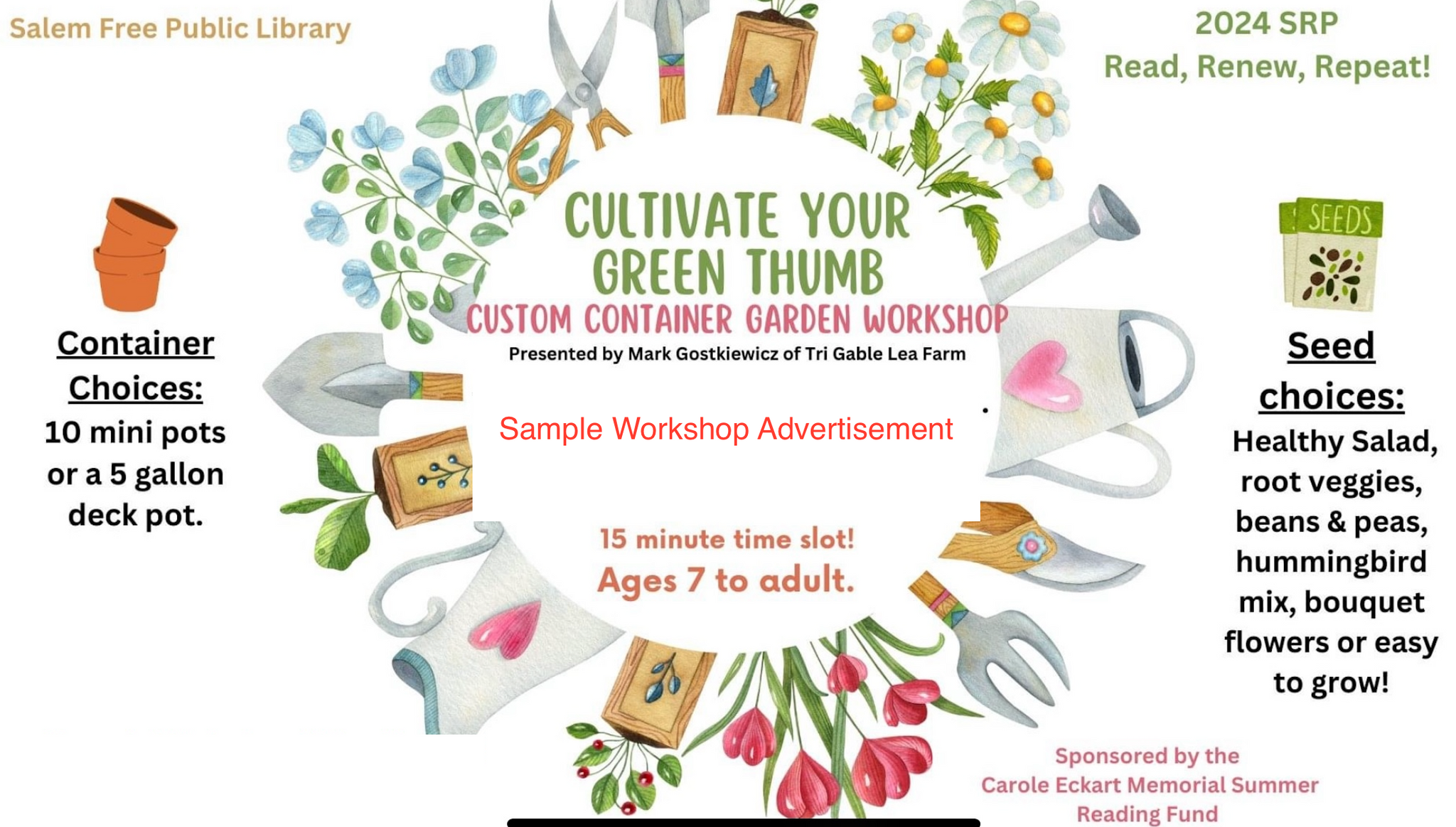 New! - Cultivating Your Green Thumb: An All Ages Container Gardening Experience