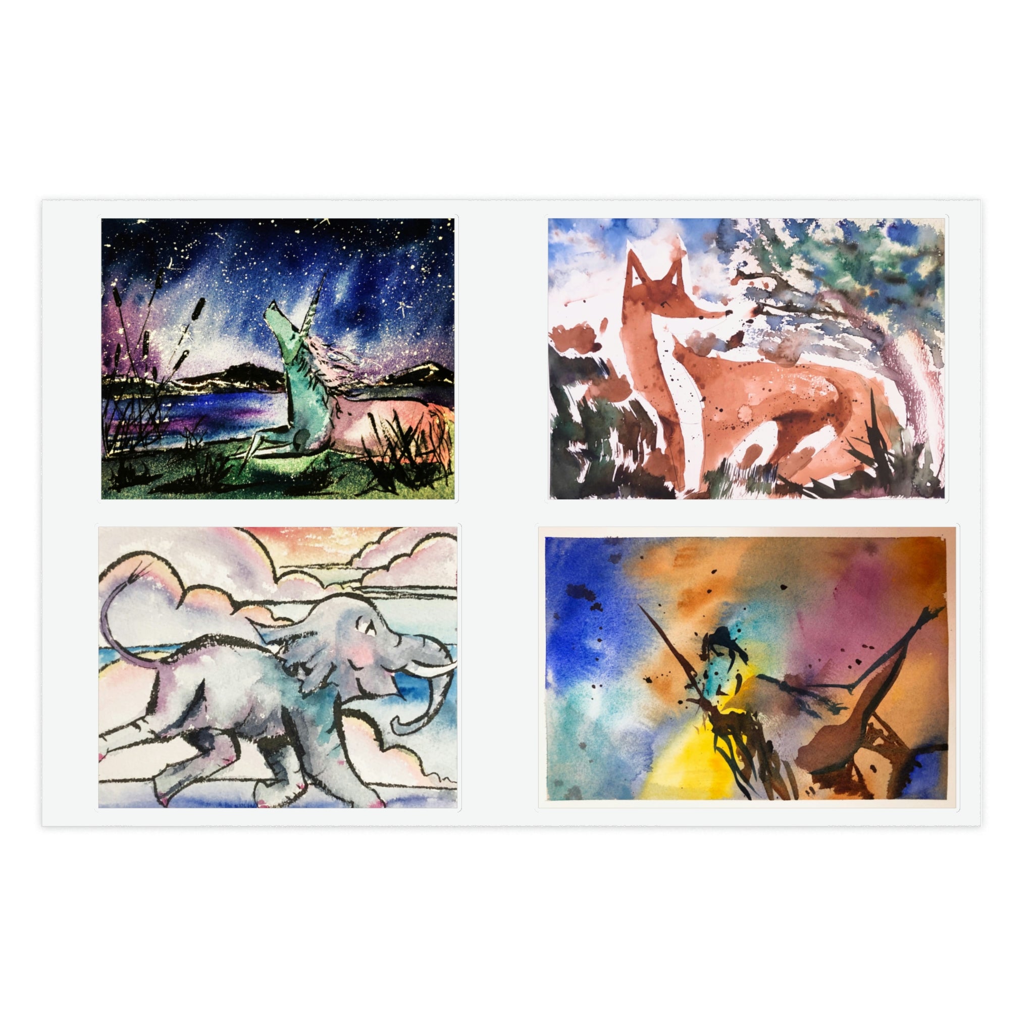 Sticker Sheets - Colorful Spirit Animals